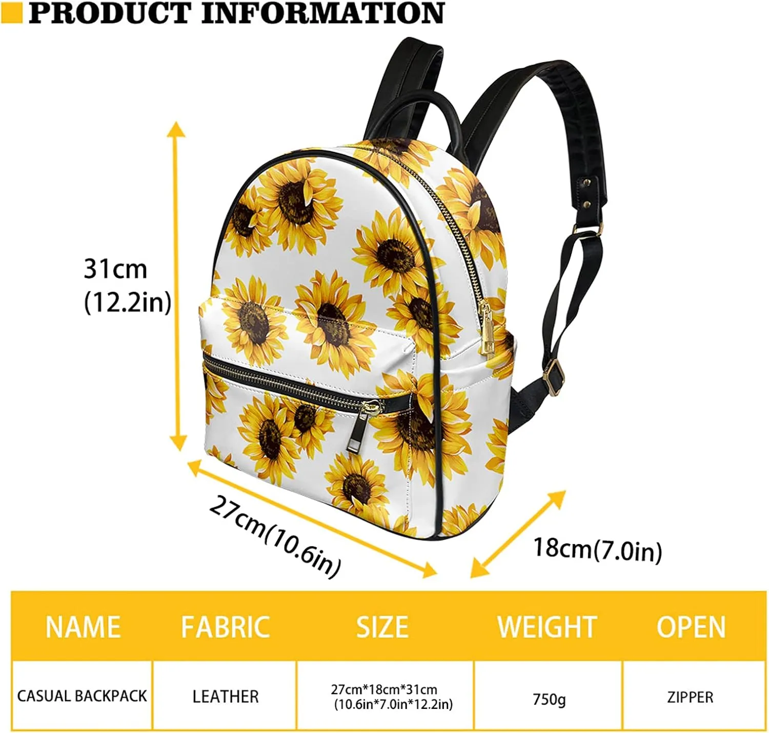 GLENLCWE Cherry Blossom Horse Backpack Purse for Women,Floral Design PU Leather Backpack Durable Shoulder Bag Durable