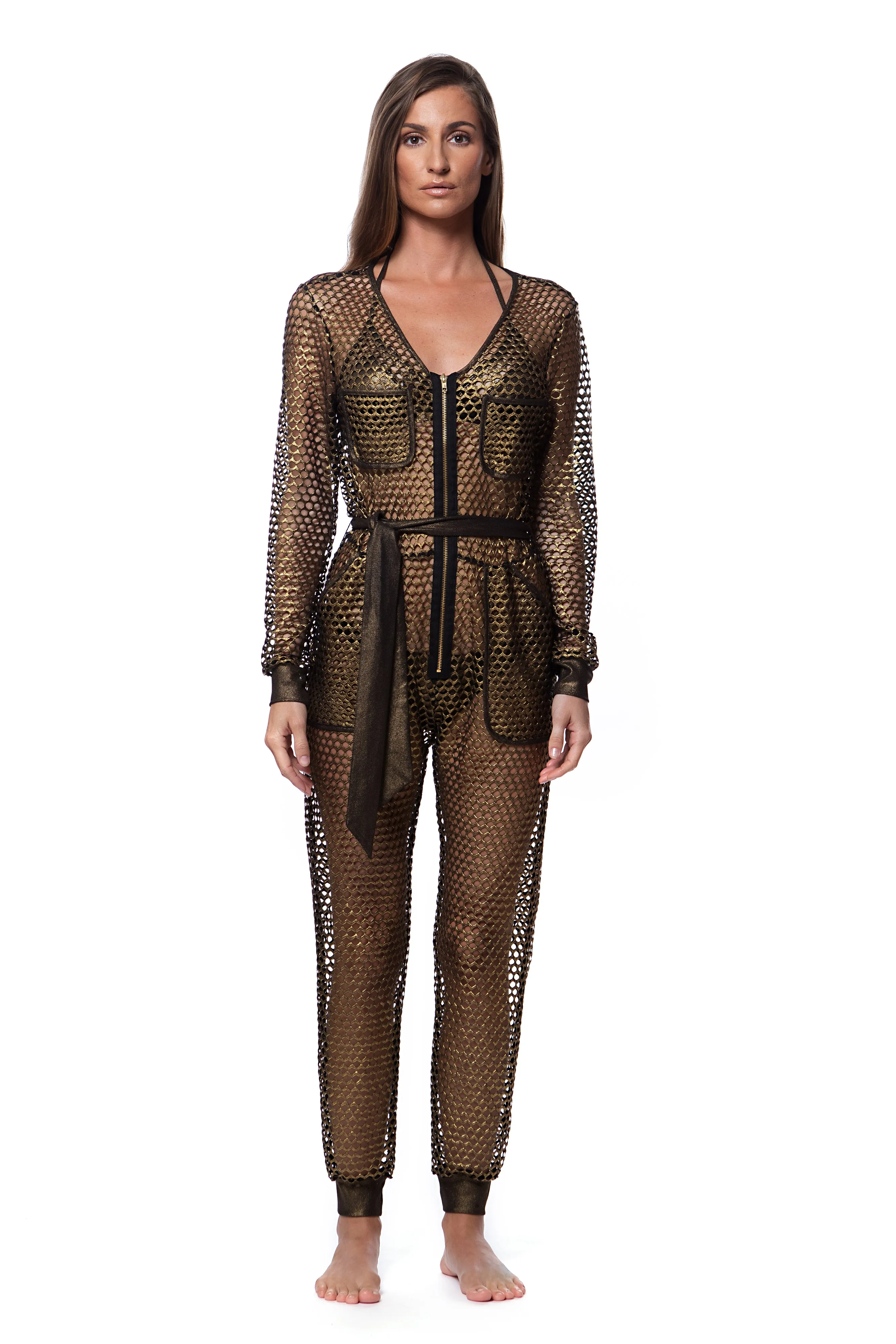 Go Fish Metallic Jumpsuit