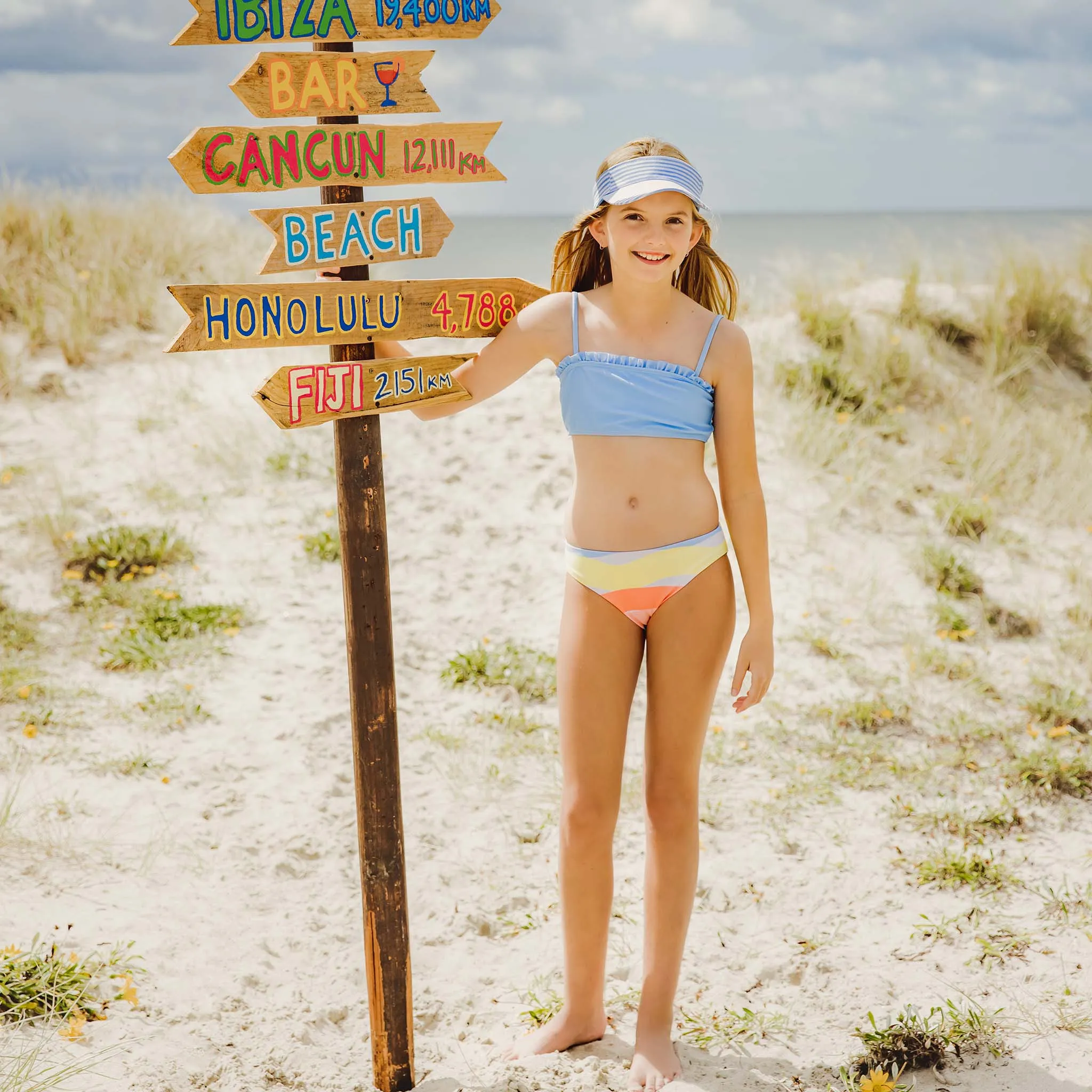 Good Vibes Frilled Bandeau Bikini