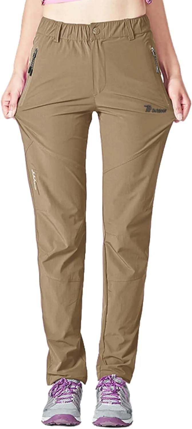 Gopune Women's Outdoor Hiking Pants Lightweight Quick Dry Water Resistant Mountain Trouser