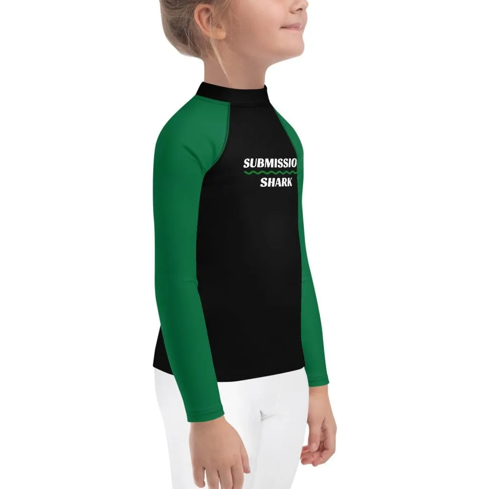 Green SS Premium Standard ~ Kid's Rash Guard