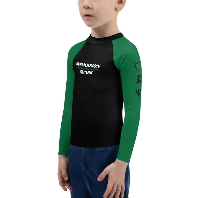 Green SS Premium Standard ~ Kid's Rash Guard
