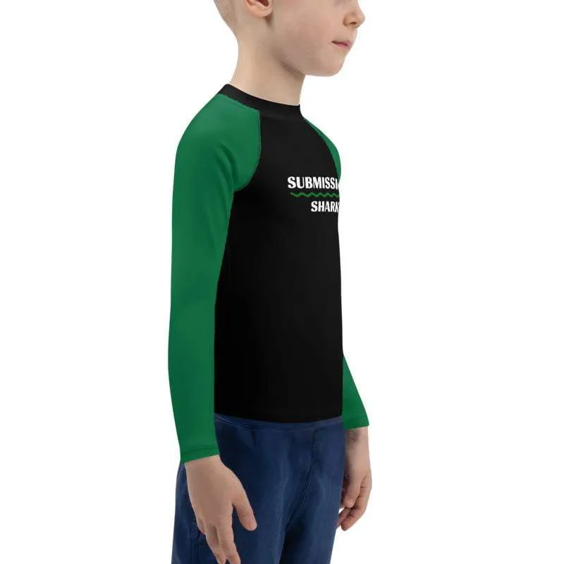 Green SS Premium Standard ~ Kid's Rash Guard