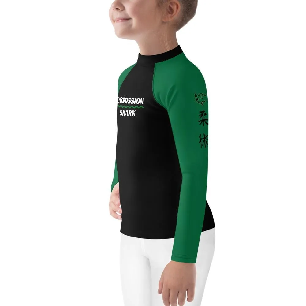 Green SS Premium Standard ~ Kid's Rash Guard