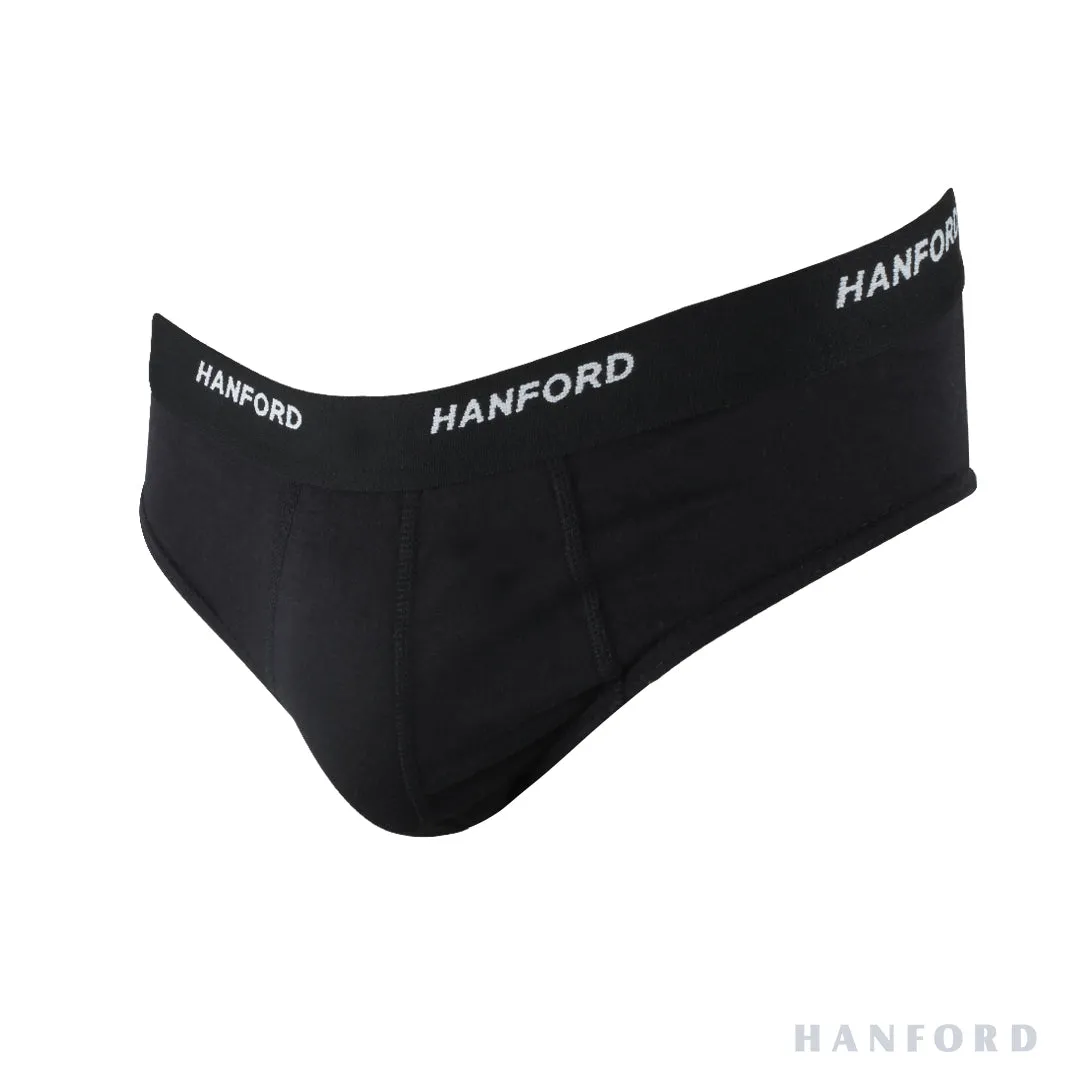 Hanford Men Regular Cotton Briefs OG Maxx - Jet Black (1PC/Single Pack)