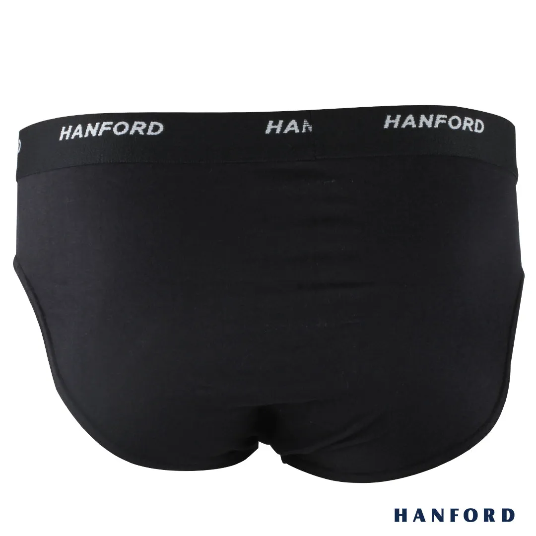 Hanford Men Regular Cotton Briefs OG Maxx - Jet Black (1PC/Single Pack)
