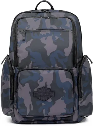 Harley-Davidson Bar & Shield Crinkle Nylon Water-Resistant Backpack - Camo
