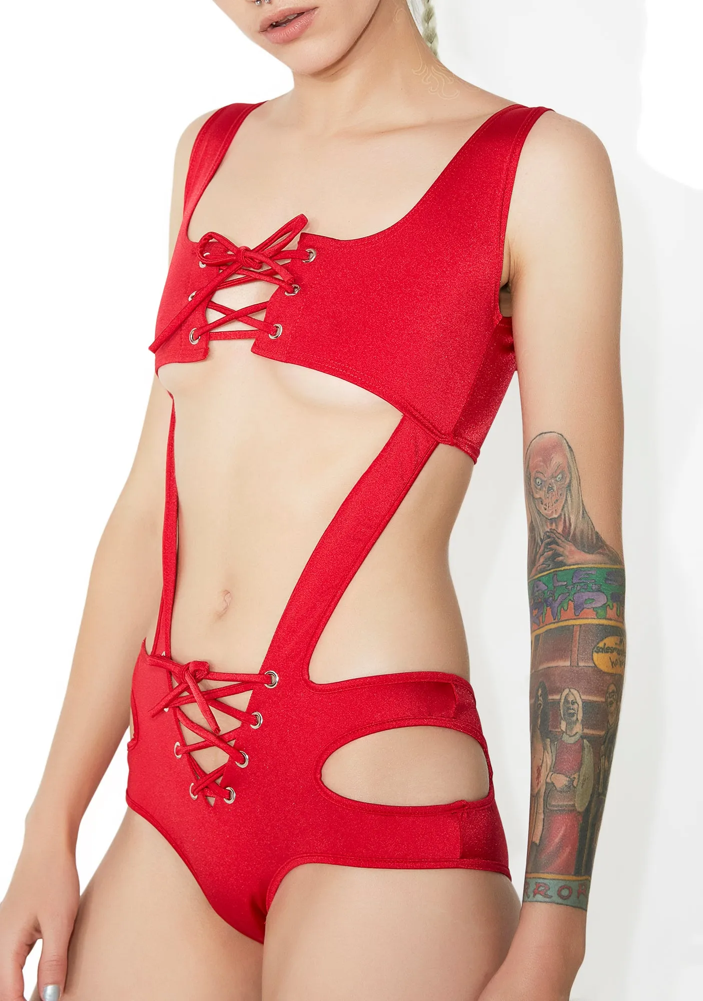 Hot Suckerpunch Cutout Bodysuit