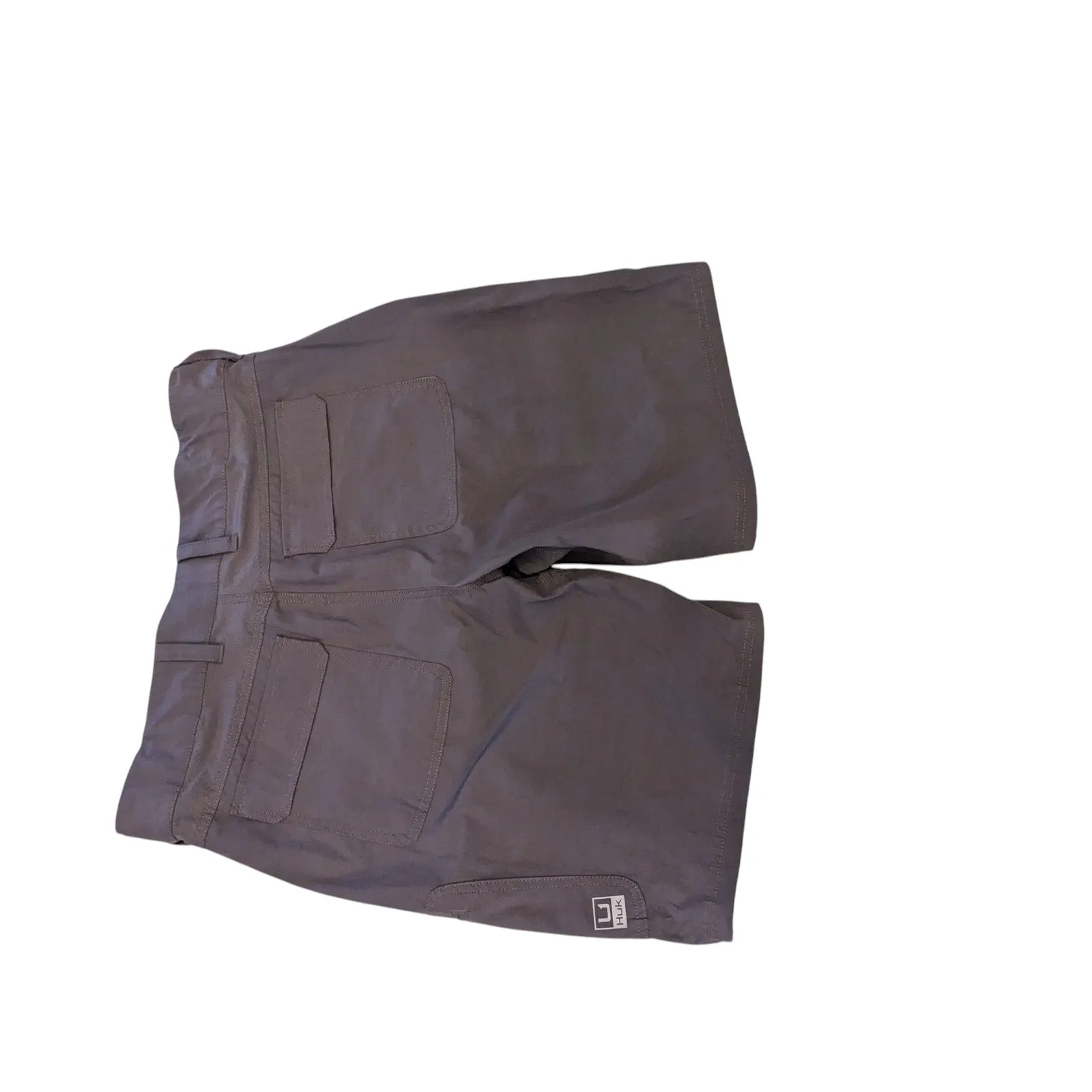 Huk Fishing Shorts Men XL Gray Quick Dry Lightweight Performance Outdoor Pockets