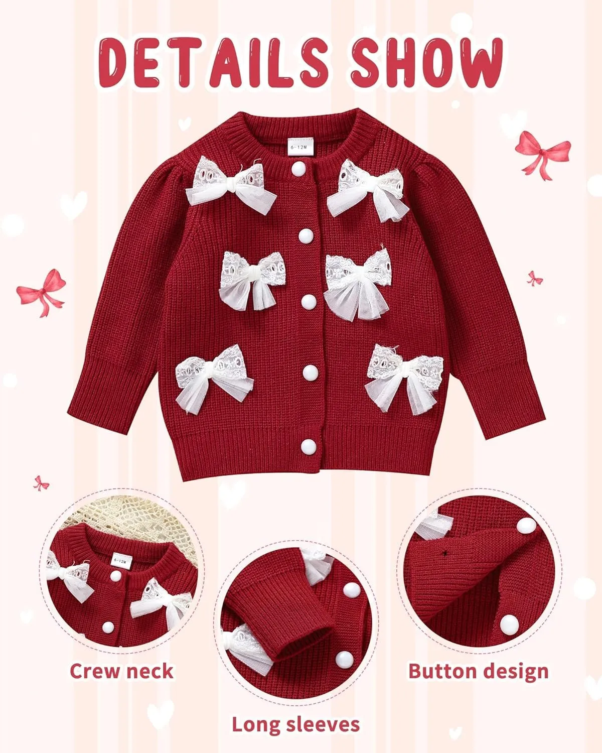 Infant Toddler Baby Girl Oversized Sweater Long Sleeve Sweaters Fall Winter Tops Clothes