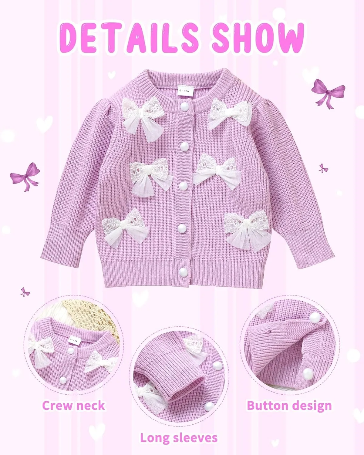 Infant Toddler Baby Girl Oversized Sweater Long Sleeve Sweaters Fall Winter Tops Clothes