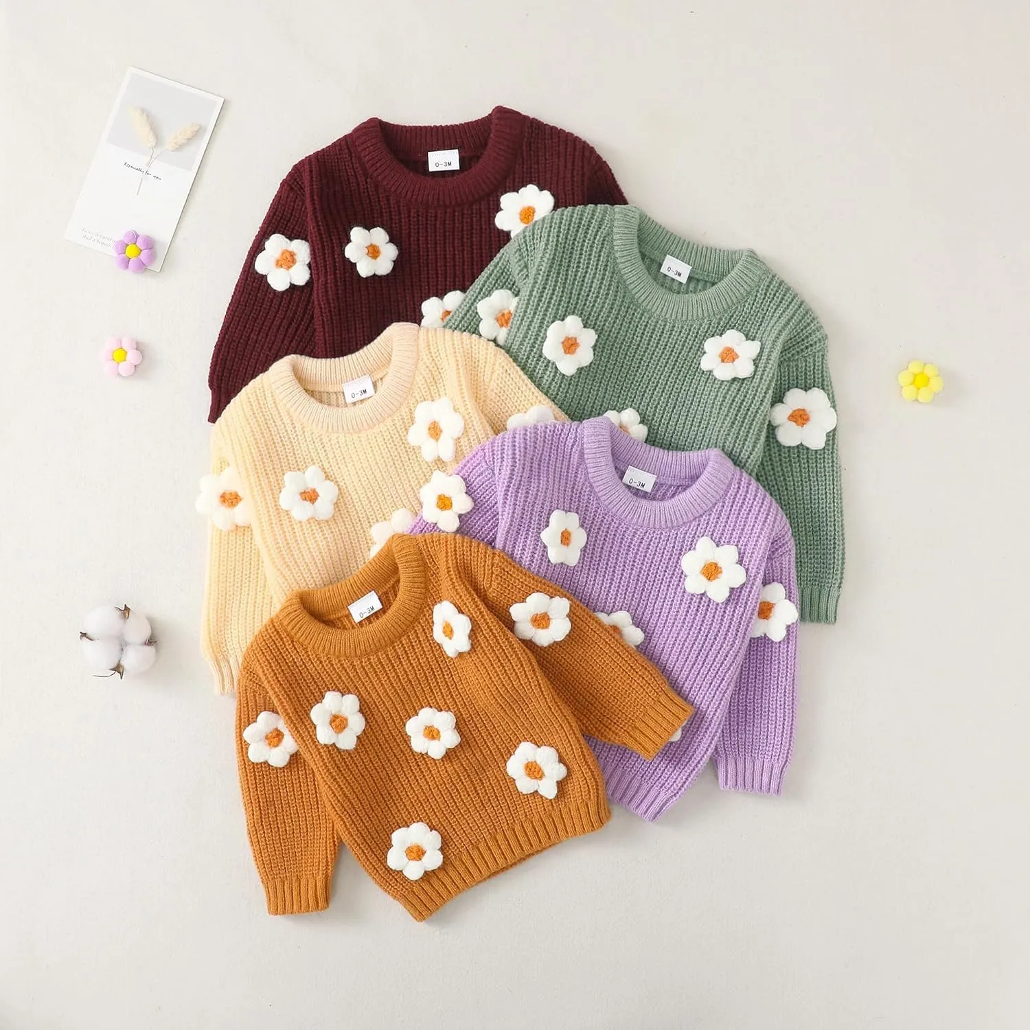 Infant Toddler Baby Girl Oversized Sweater Long Sleeve Sweaters Fall Winter Tops Clothes
