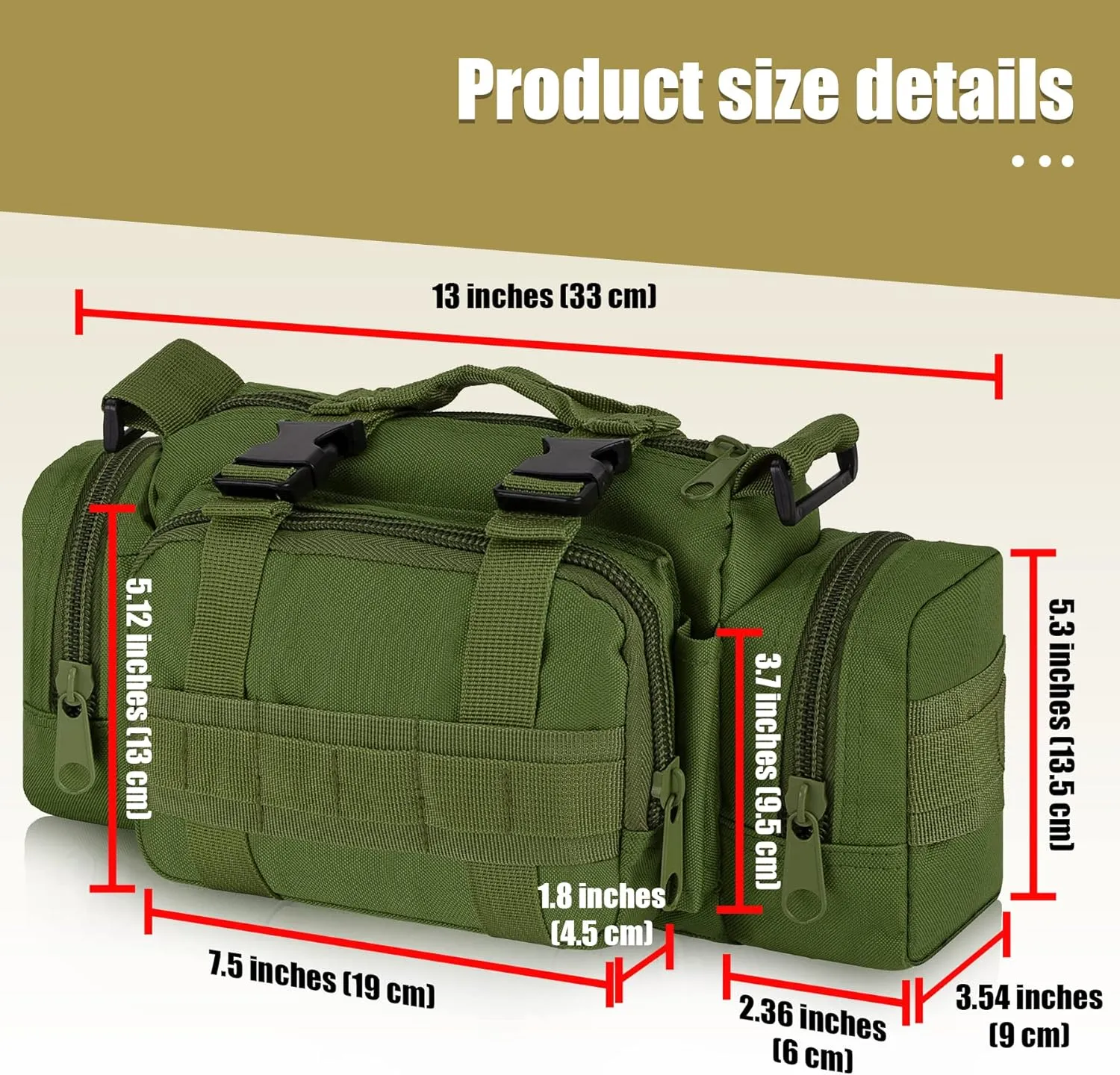 IronSeals Molle Tactical Sport Duffle Bag Water Resistant Deployment Bag (#2)