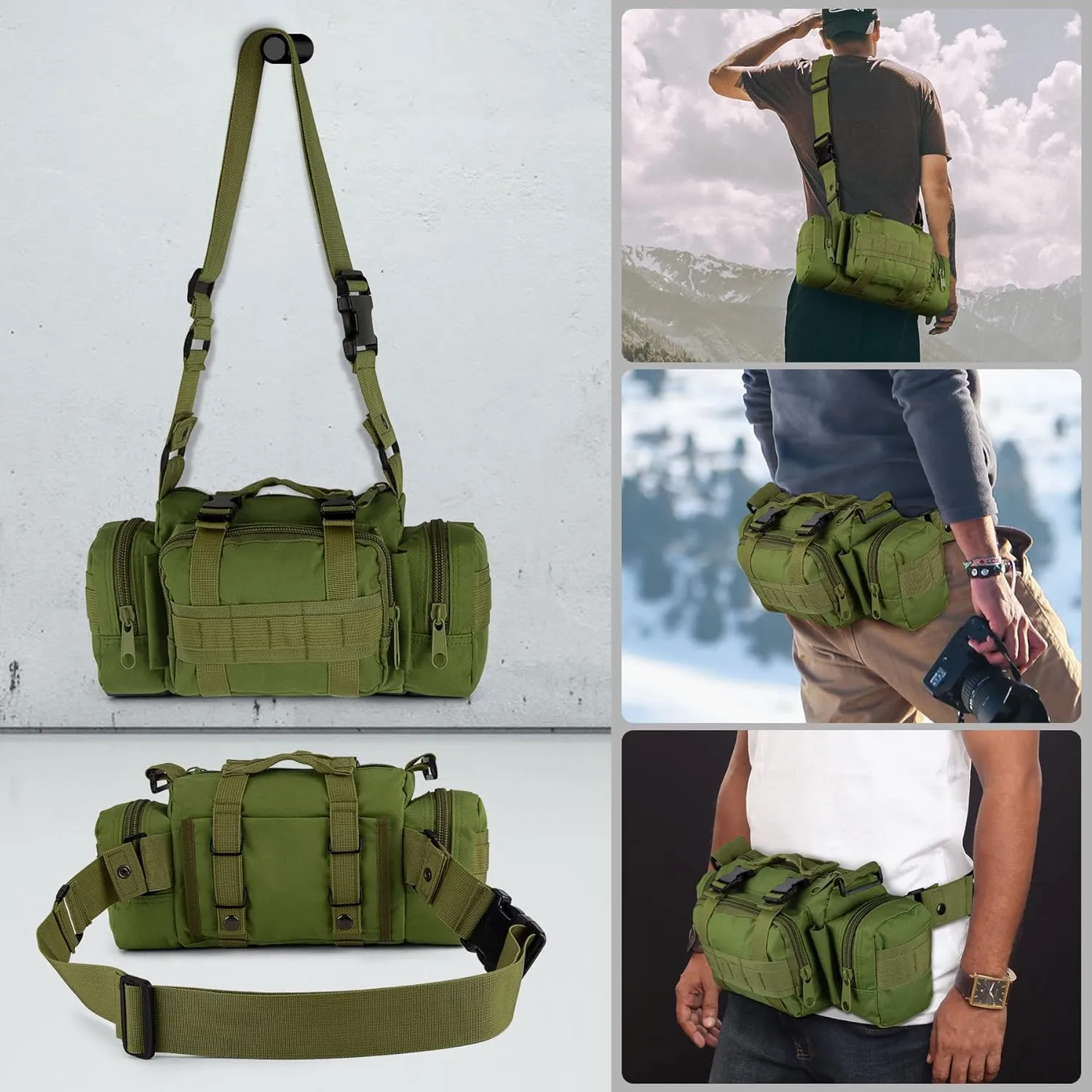IronSeals Molle Tactical Sport Duffle Bag Water Resistant Deployment Bag (#2)