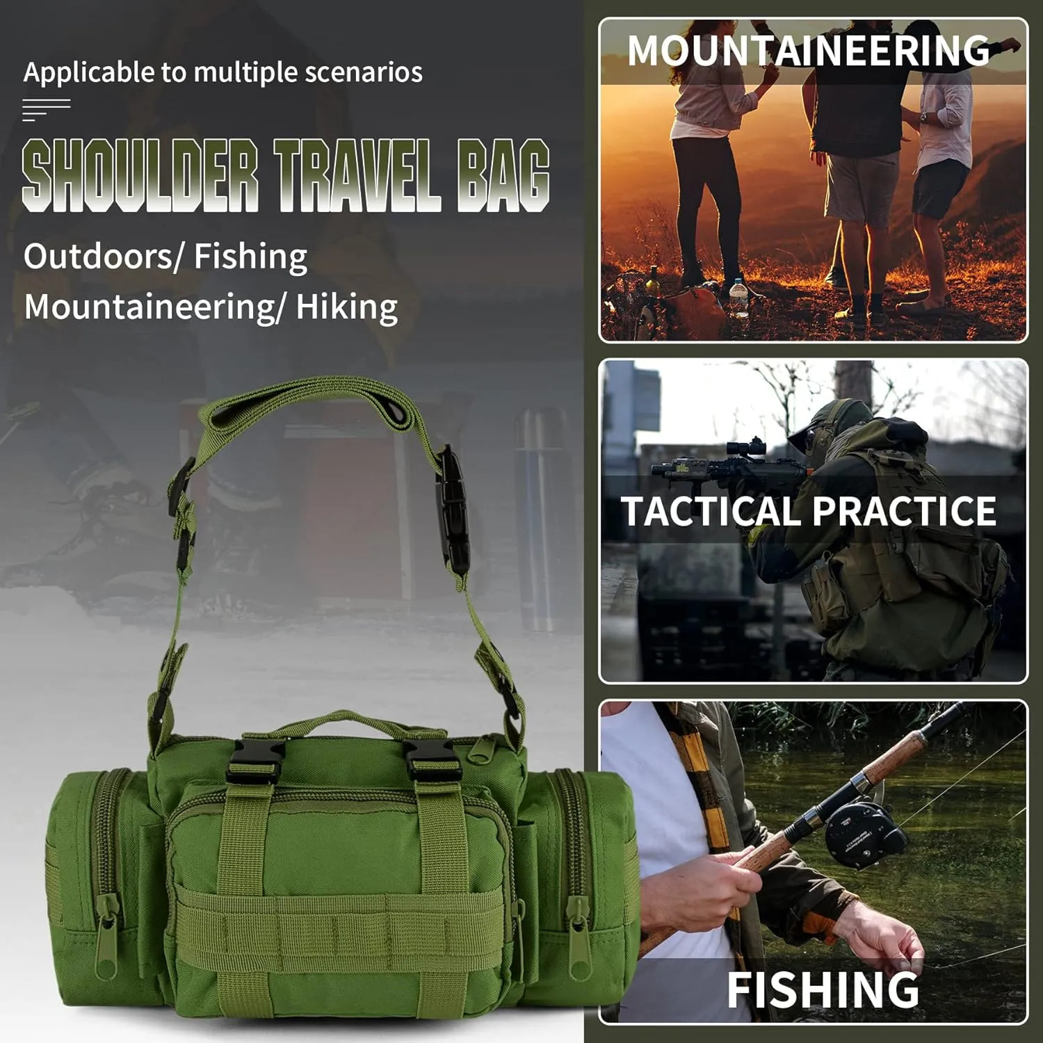 IronSeals Molle Tactical Sport Duffle Bag Water Resistant Deployment Bag (#2)