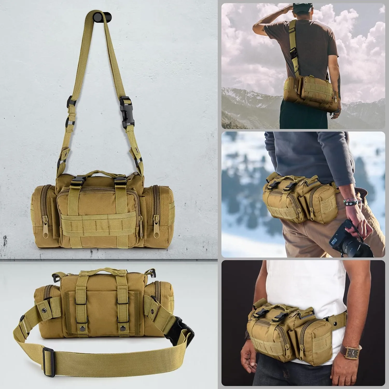 IronSeals Molle Tactical Sport Duffle Bag Water Resistant Deployment Bag (#3)