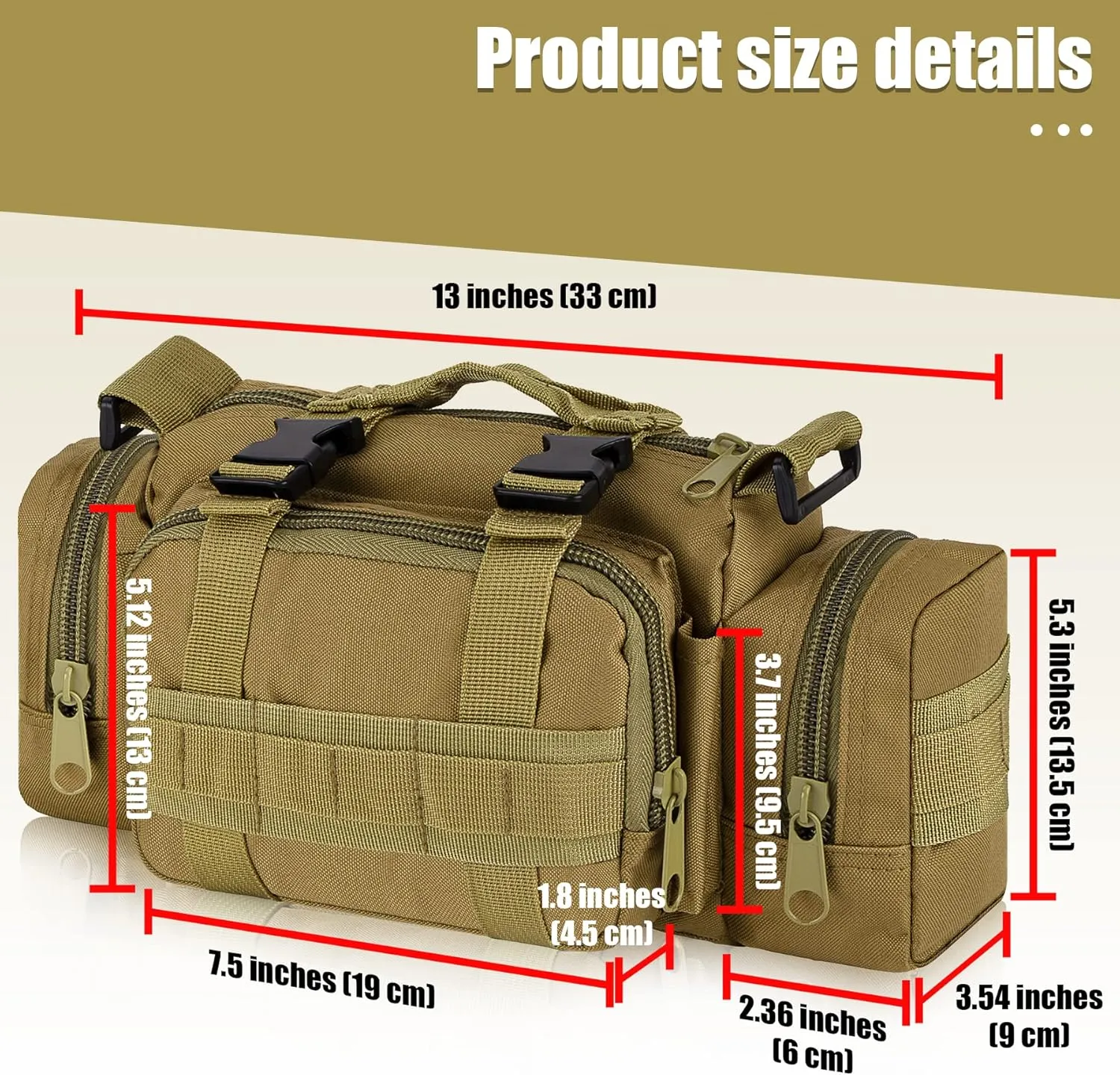 IronSeals Molle Tactical Sport Duffle Bag Water Resistant Deployment Bag (#3)