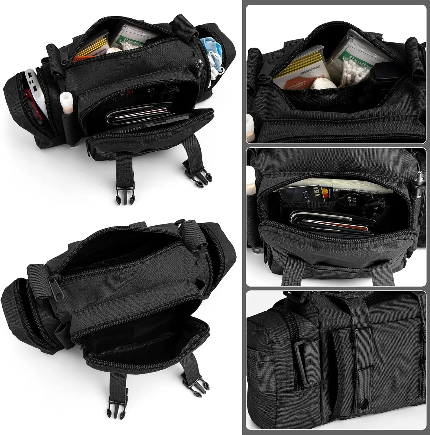 IronSeals Molle Tactical Sport Duffle Bag Water Resistant Deployment Bag one size