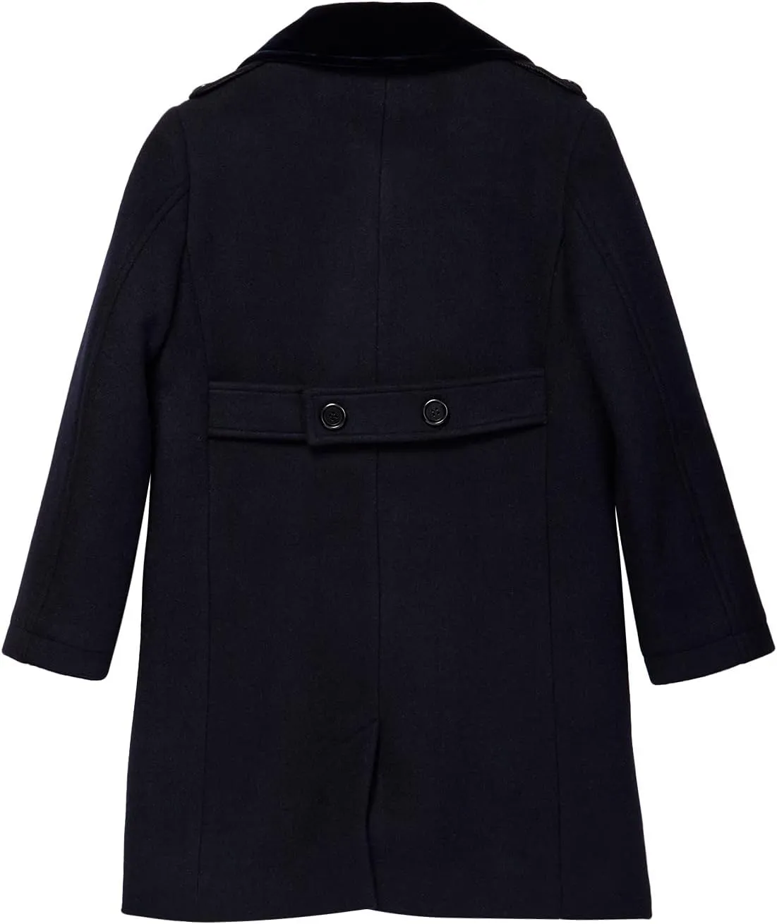 Isaac Mizrahi Boy's 2-20 Velvet Collar Quilt Lined Wool Blend Peacoat