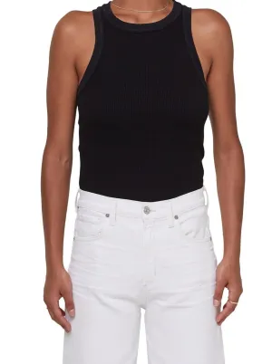 Isabel Rib Tank in Black