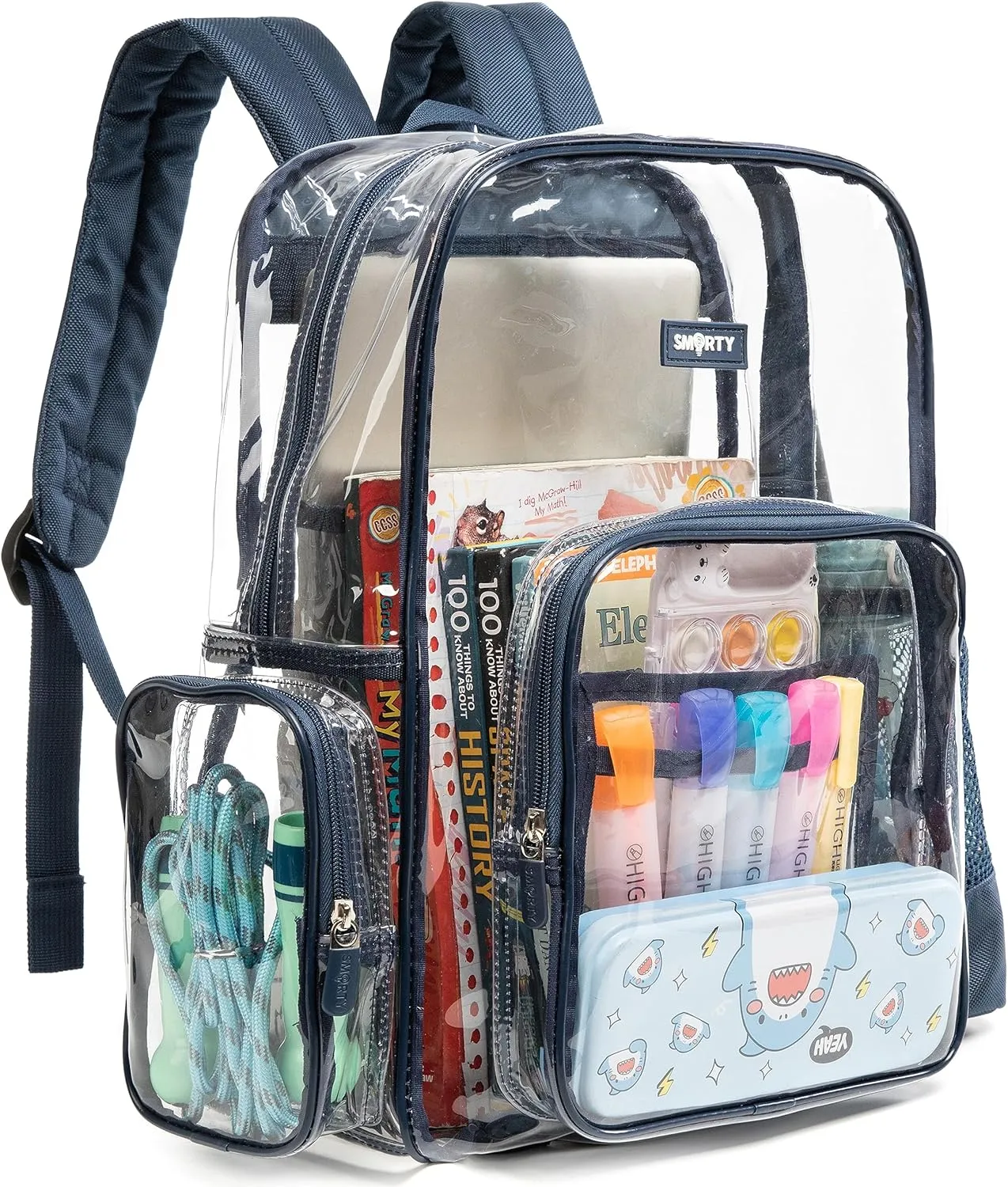 J.CARP Clear Bag Heavy Duty Backpack Durable Transparent See Through Bag