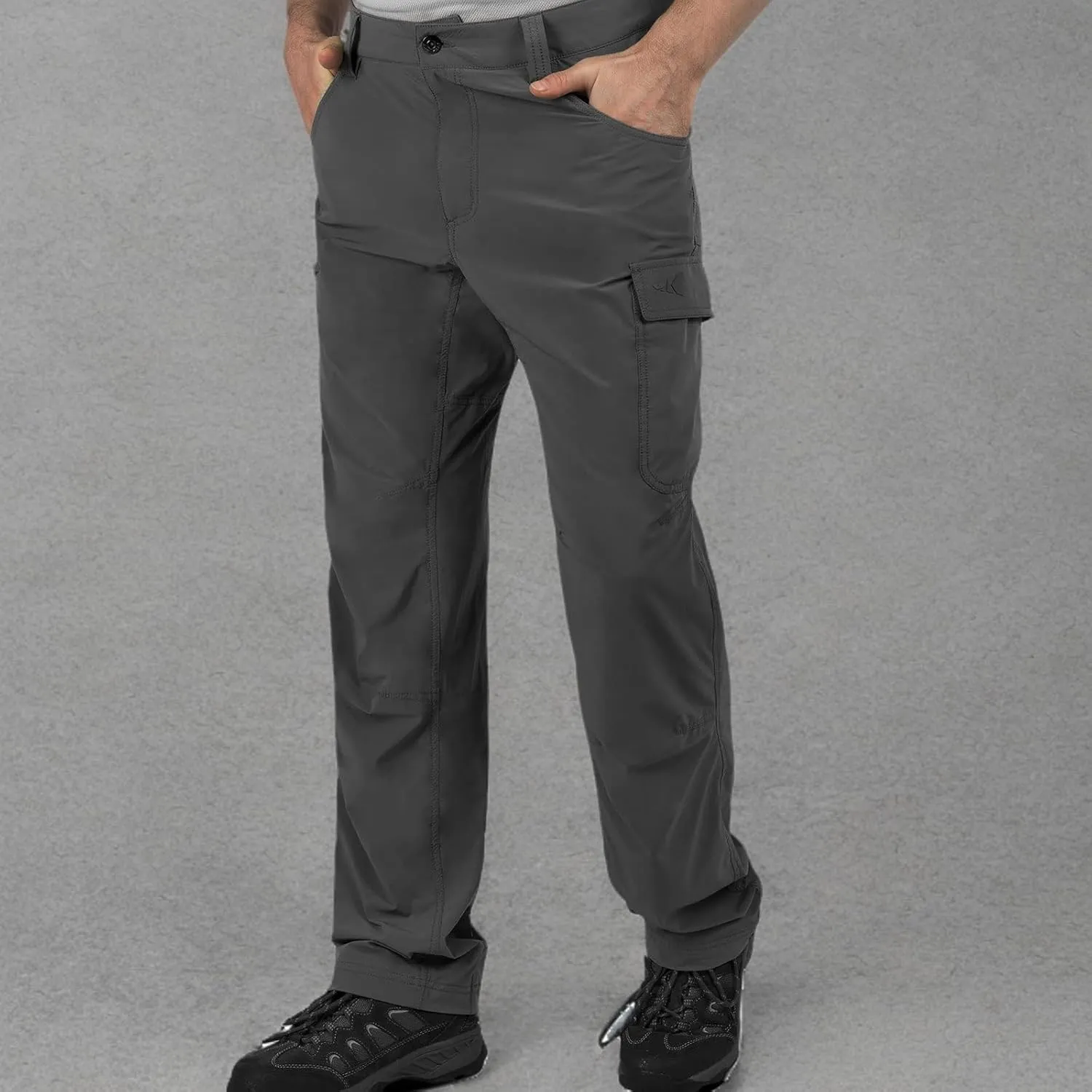 KastKing Wind Crest Fishing Hiking Pants, Water Repellent Lightweight Mens Travel Climbing Pants, UPF 50  Stretch Material