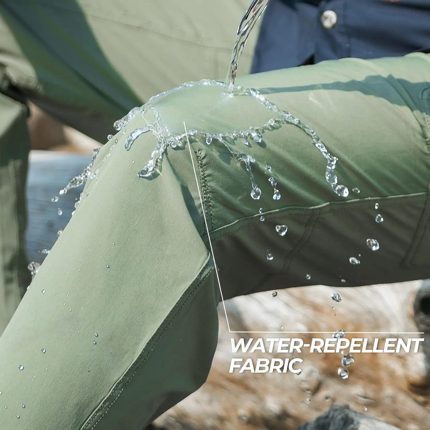 KastKing Wind Crest Fishing Hiking Pants, Water Repellent Lightweight Mens Travel Climbing Pants, UPF 50  Stretch Material