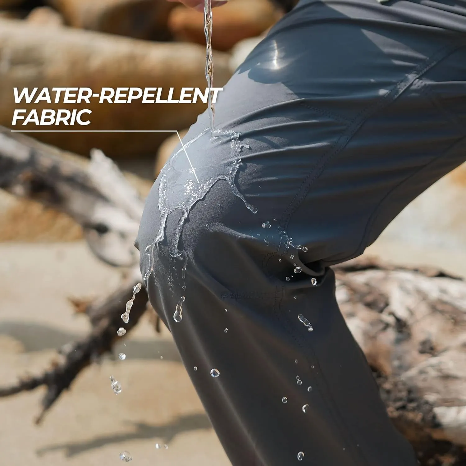 KastKing Wind Crest Fishing Hiking Pants, Water Repellent Lightweight Mens Travel Climbing Pants, UPF 50  Stretch Material