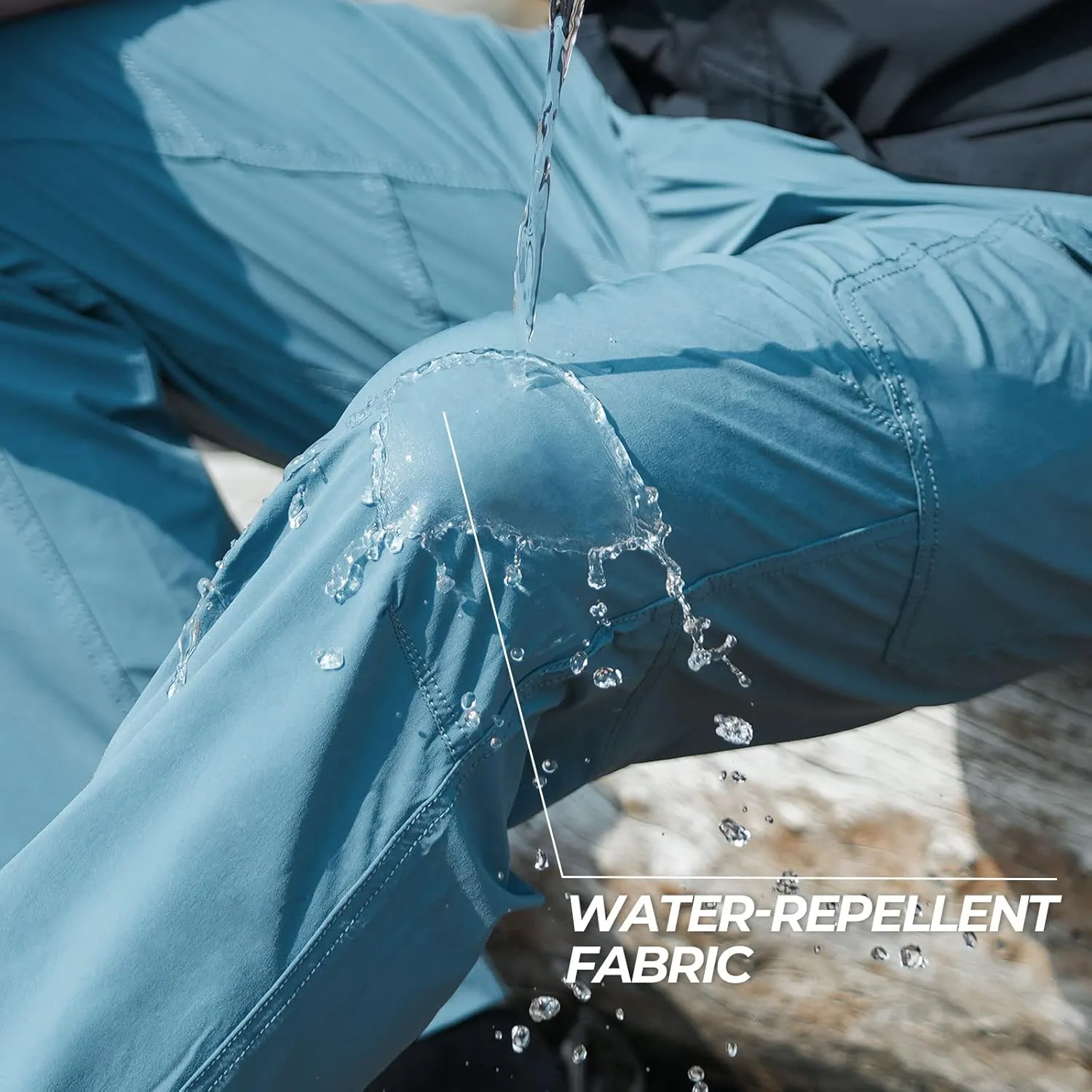 KastKing Wind Crest Fishing Hiking Pants, Water Repellent Lightweight Mens Travel Climbing Pants, UPF 50  Stretch Material