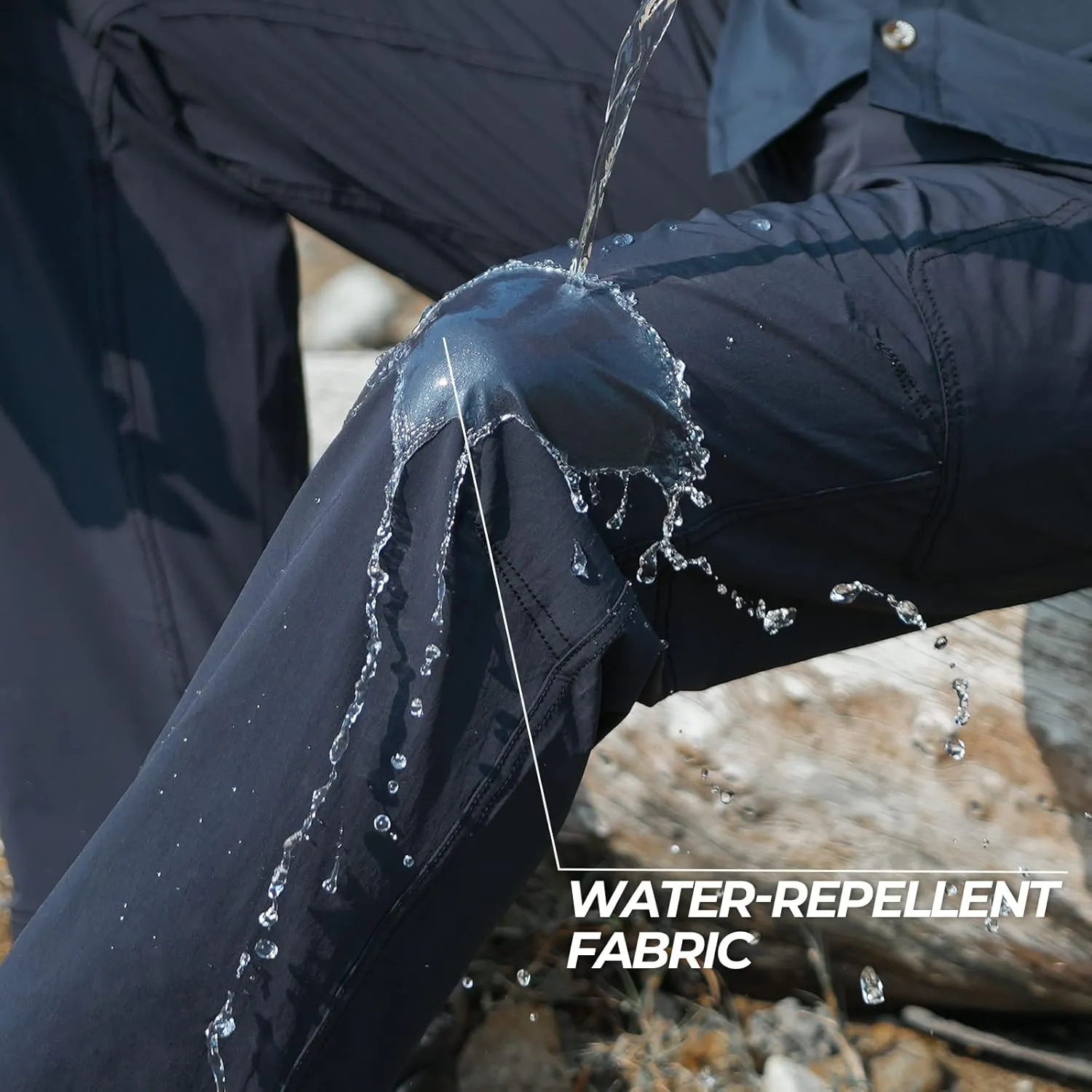 KastKing Wind Crest Fishing Hiking Pants, Water Repellent Lightweight Mens Travel Climbing Pants, UPF 50  Stretch Material