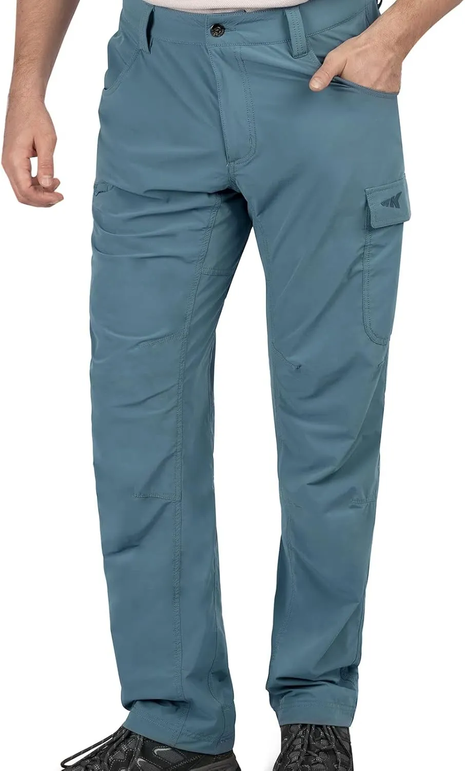KastKing Wind Crest Fishing Hiking Pants, Water Repellent Lightweight Mens Travel Climbing Pants, UPF 50  Stretch Material