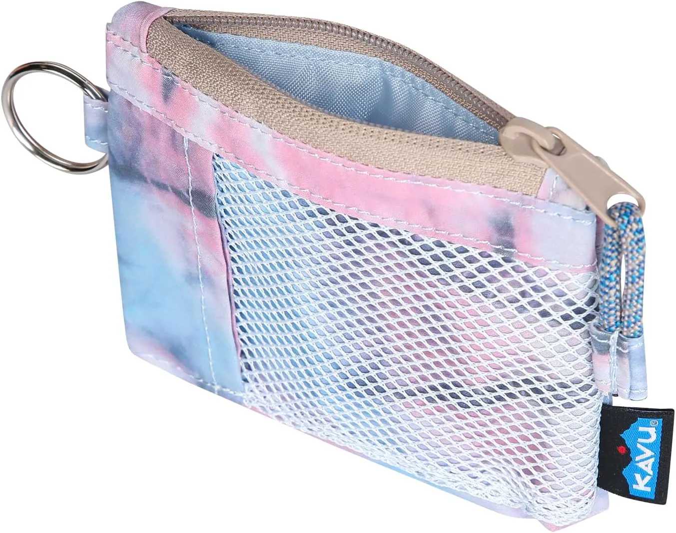 KAVU Stafford Zip Wallet Water Resistant Hiking Pouch - Spiral Tie Dye