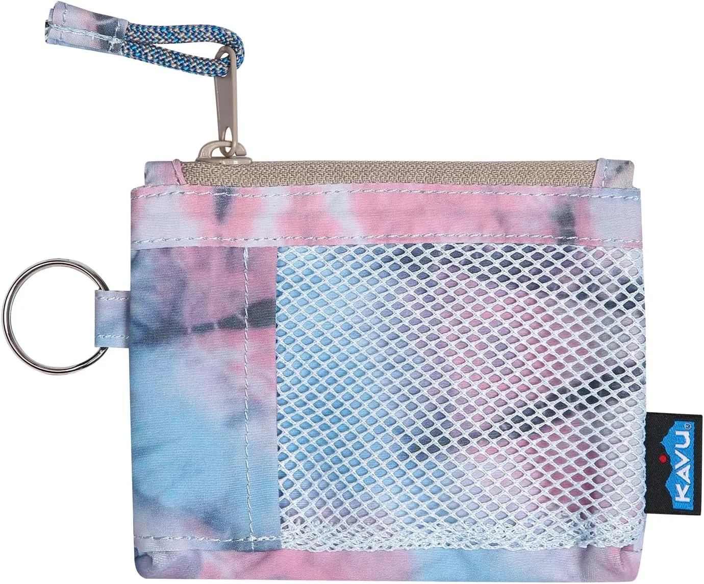 KAVU Stafford Zip Wallet Water Resistant Hiking Pouch - Spiral Tie Dye