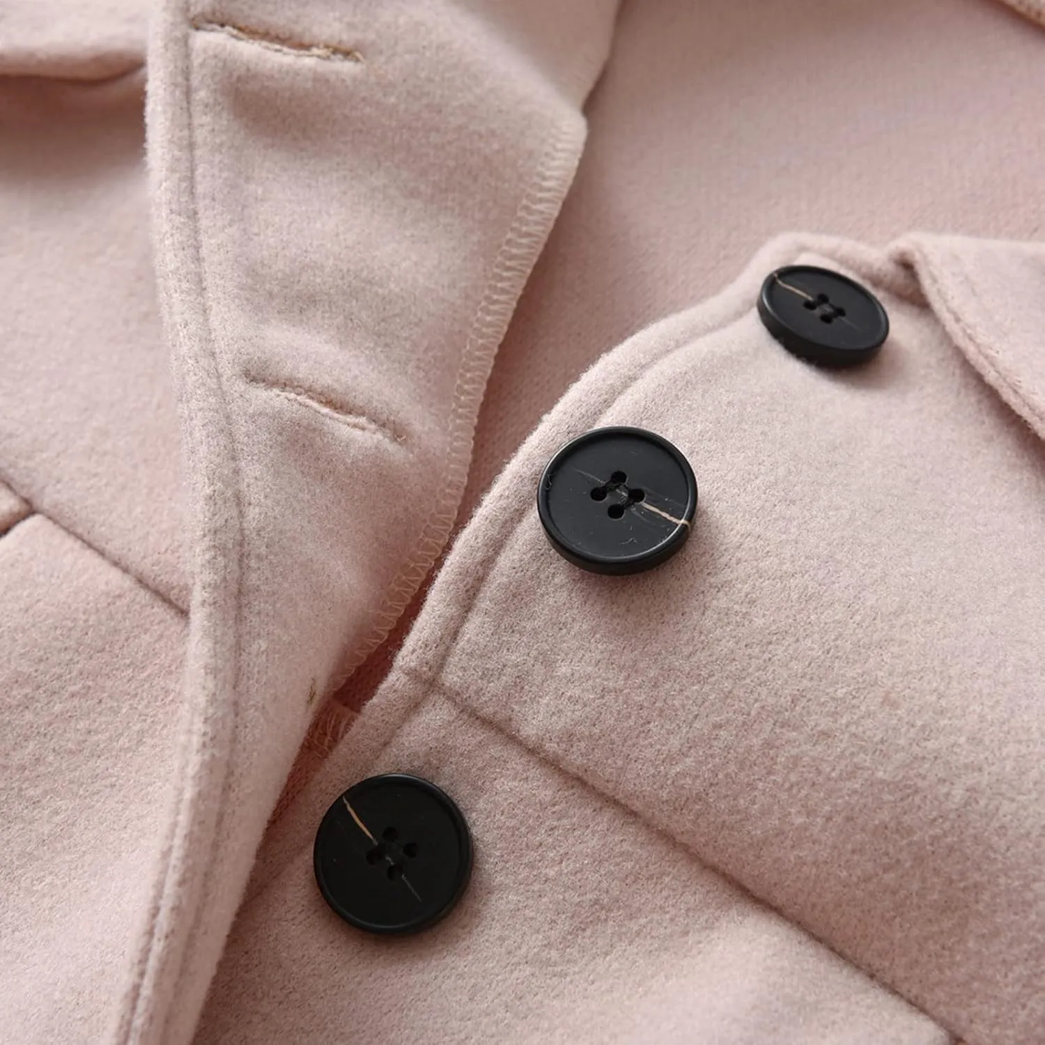 Kids Baby Girls Coat Jacket Warm Jacket Winter Simple Breasted Trench Coat Outwear Wool Blend Coat for 18M-6T