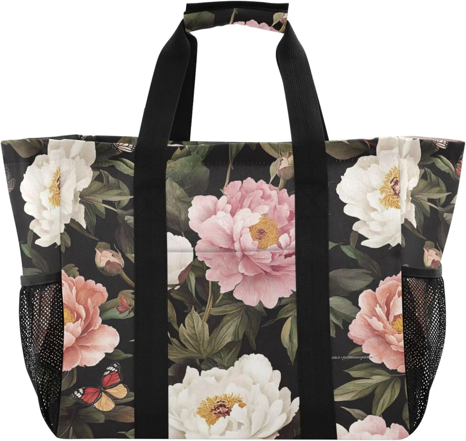 KLL Utility Bag Canvas Collapsable Water Resistant Grocery Shopping Tote