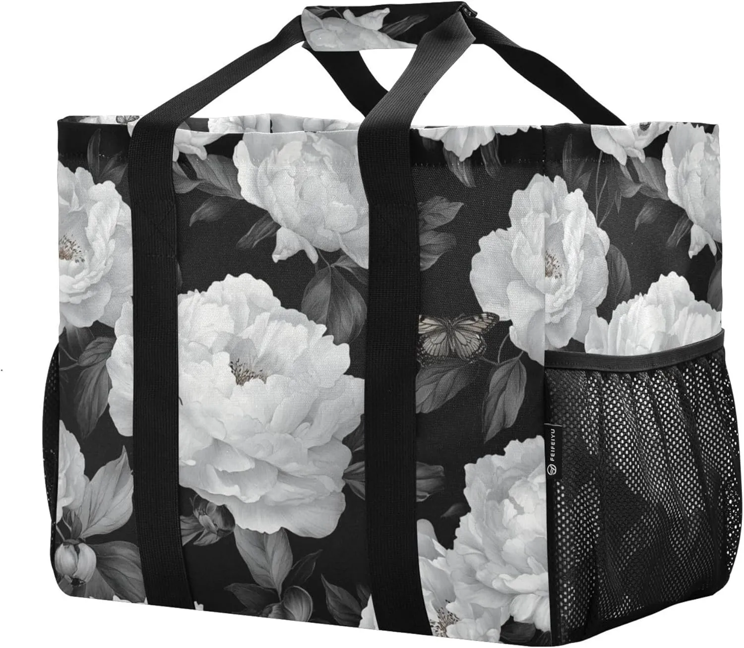 KLL Utility Bag Canvas Collapsable Water Resistant Grocery Shopping Tote