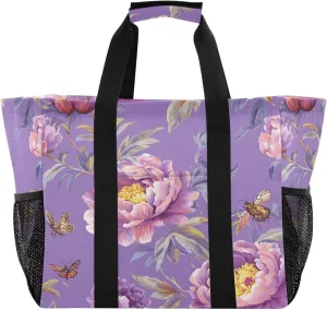KLL Utility Bag Canvas Collapsable Water Resistant Grocery Shopping Tote