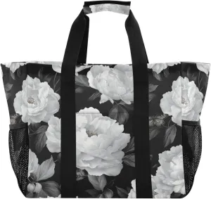 KLL Utility Bag Canvas Collapsable Water Resistant Grocery Shopping Tote