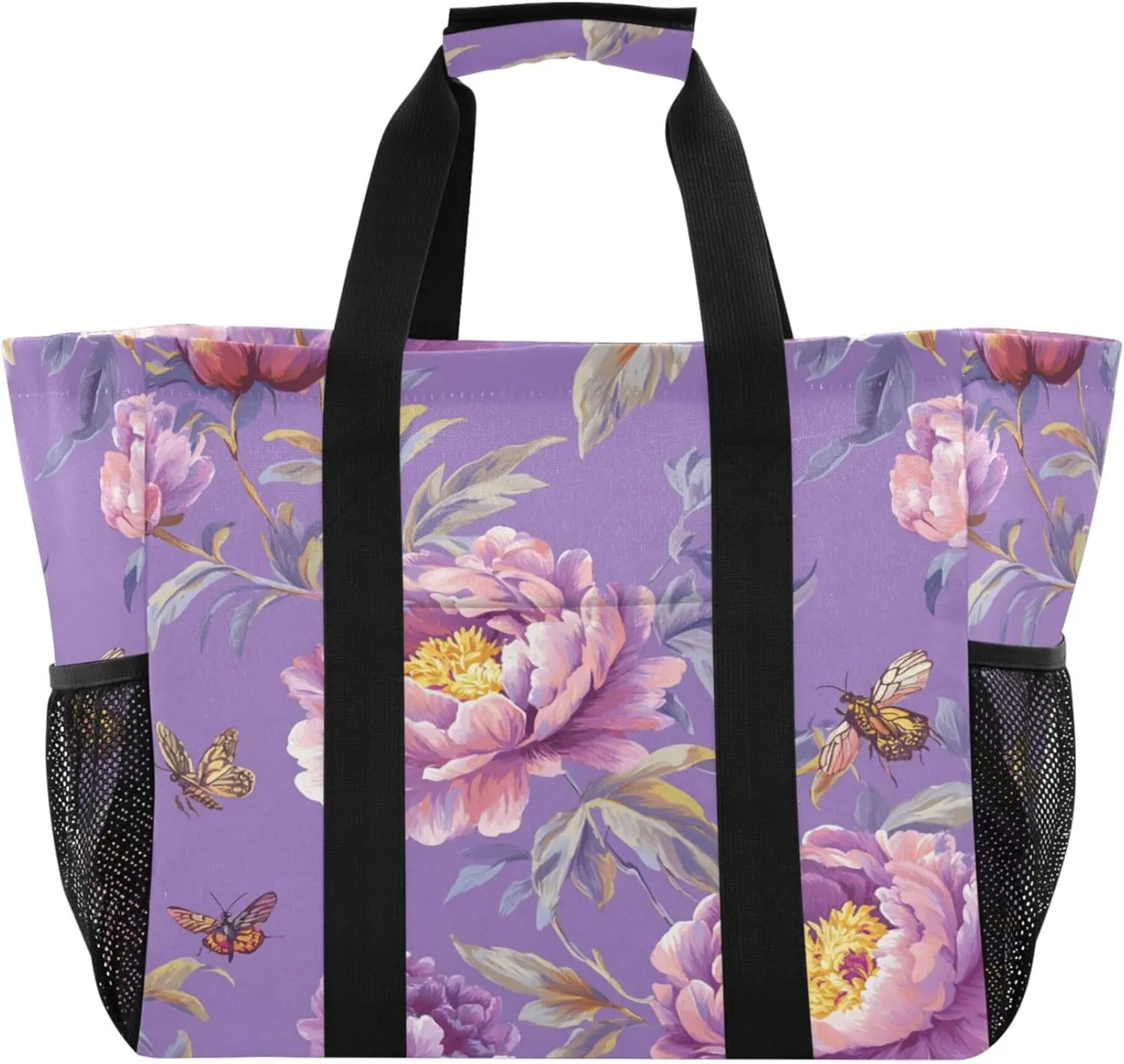 KLL Utility Bag Canvas Collapsable Water Resistant Grocery Shopping Tote