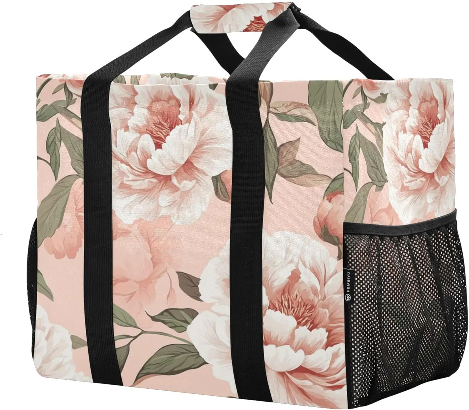 KLL Utility Bag Canvas Collapsable Water Resistant Grocery Shopping Tote