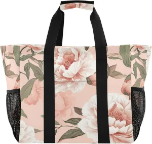 KLL Utility Bag Canvas Collapsable Water Resistant Grocery Shopping Tote