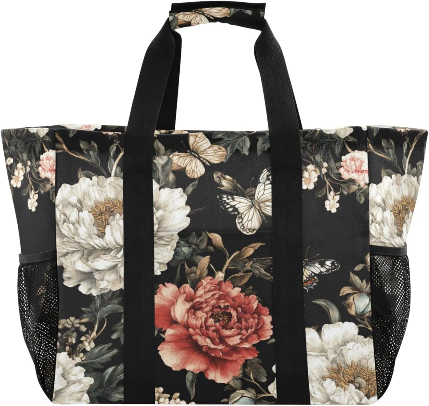 KLL Utility Bag Canvas Collapsable Water Resistant Grocery Shopping Tote
