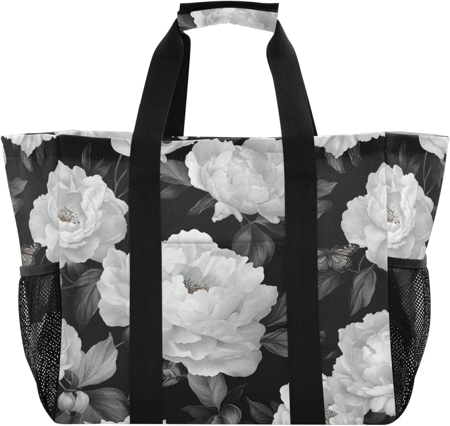 KLL Utility Bag Canvas Collapsable Water Resistant Grocery Shopping Tote