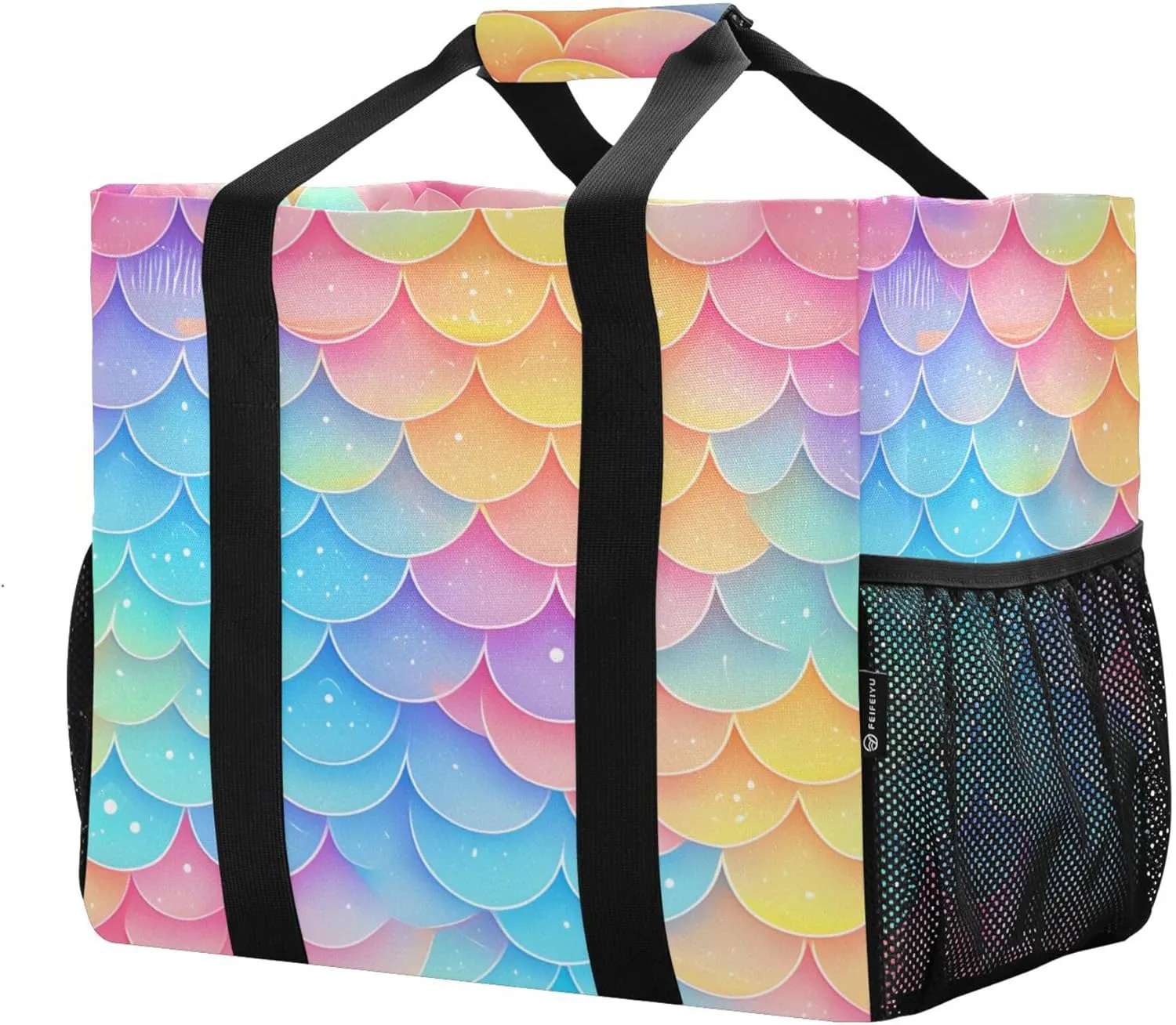 KLL Utility Tote Bag with Handles Foldable Water Resistant Shopping Bags Reusable