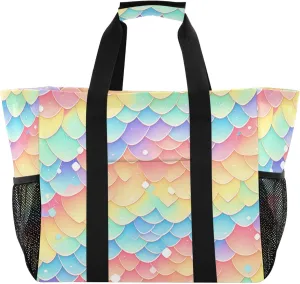 KLL Utility Tote Bag with Handles Foldable Water Resistant Shopping Bags Reusable