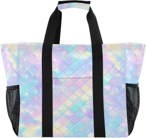 KLL Utility Tote Bag with Handles Foldable Water Resistant Shopping Bags Reusable