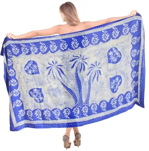 LA LEELA Women Beachwear Wrap Bikini Cover up Swimwear Batik 12 Plus Size