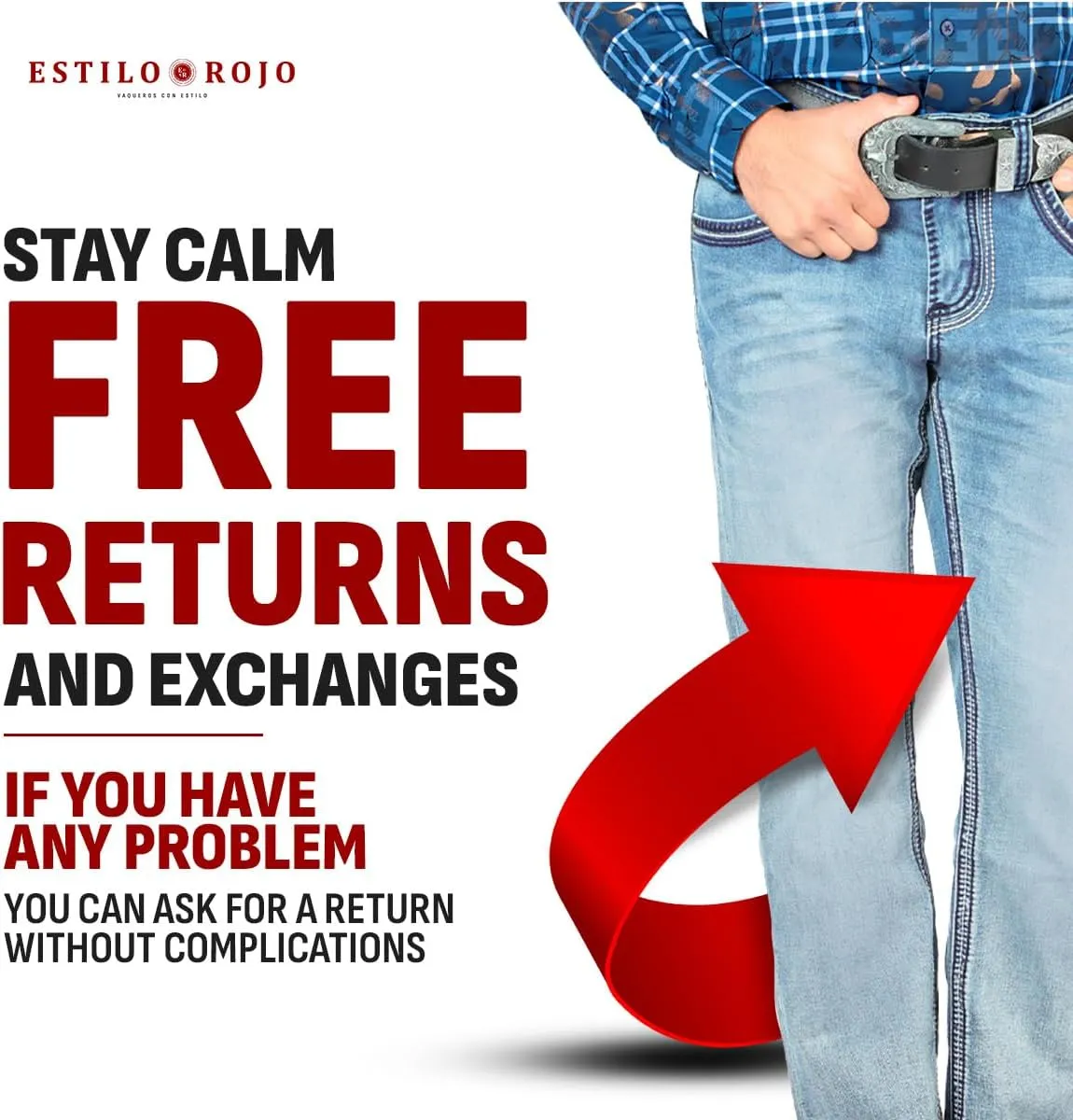 LAMASINI  Mens Boot Cut Jeans, Durable and Comfortable Denim, Western Style, Perfect for Casual & Rodeo Wear LM1851