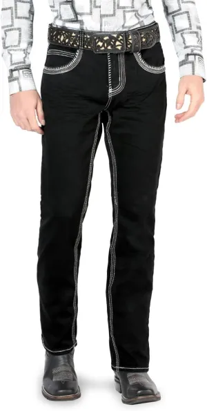 LAMASINI  Mens Boot Cut Jeans, Durable and Comfortable Denim, Western Style, Perfect for Casual & Rodeo Wear LM1851