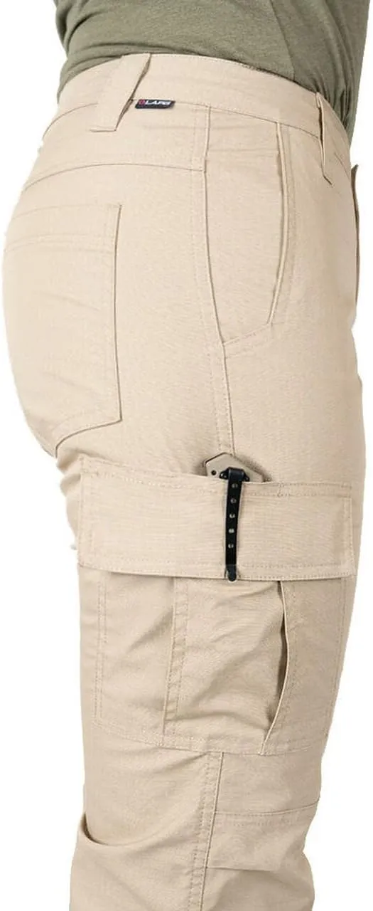 LAPG Women's Gear Stretch Tactical Pants, Low Rise, Slim Fit, 7-Pocket Durable Flex Cargo Outdoor, Hiking & Work Pants